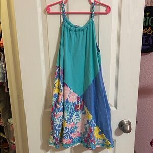 Matilda Jane Teal and Blue Patchwork Dress